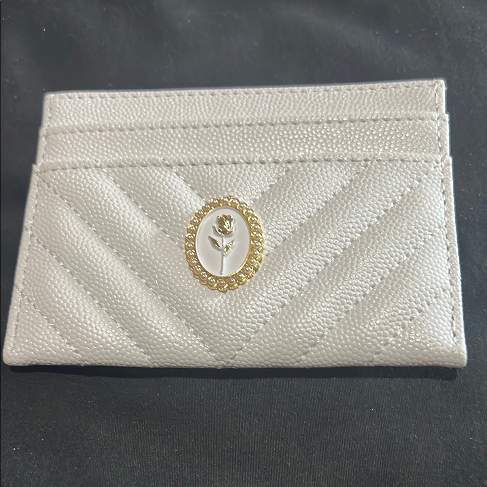 Elegant White Card Holder